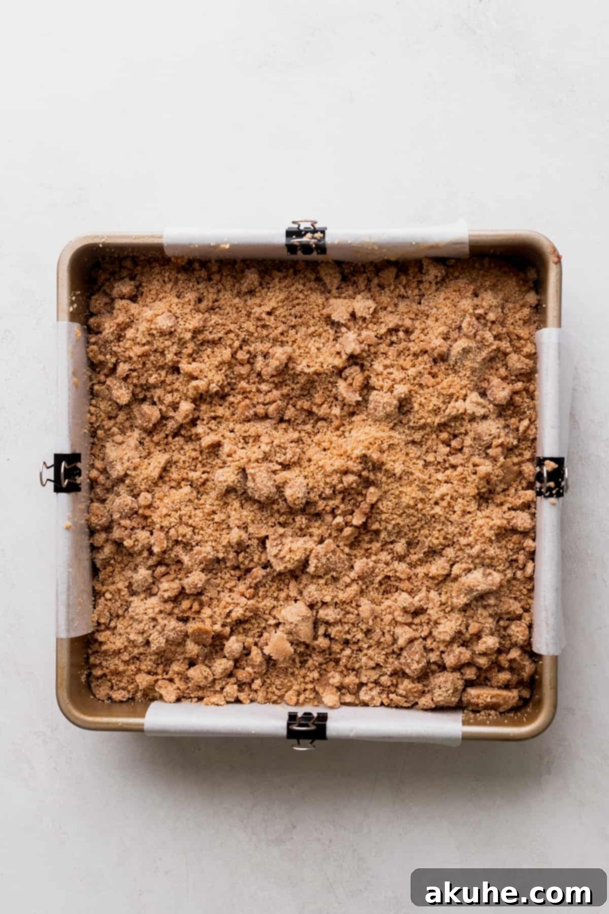 Banana Bread Streusel Coffee Cake 9 Streusel in the pan.