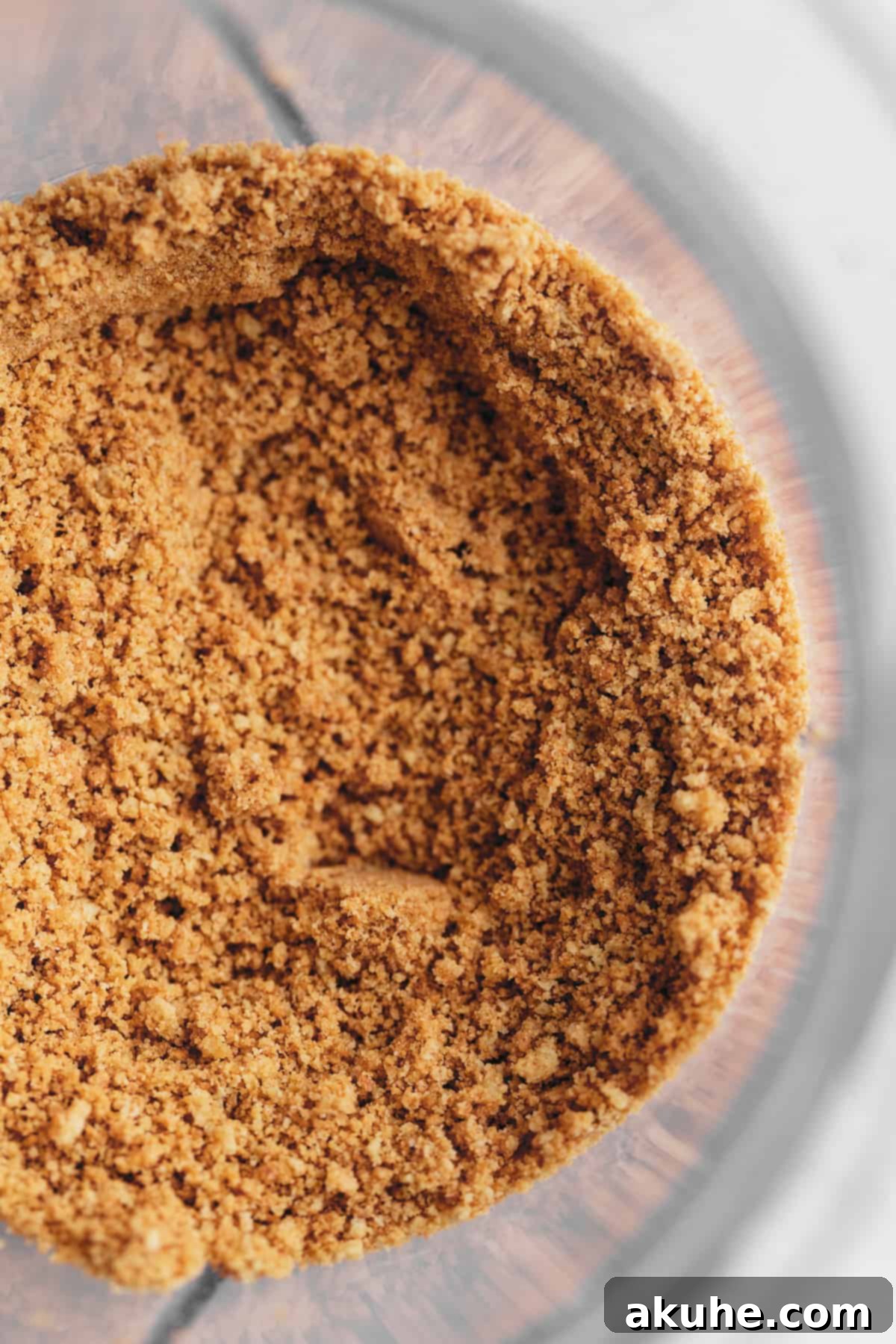 Finely ground Nutter Butter crumbs ready for mixing.