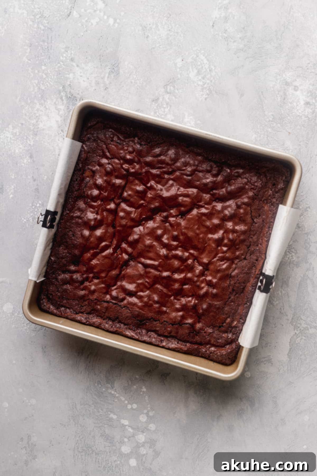 Forget the Box Ultimate Homemade Brownies 9 Brownies baked in the pan.