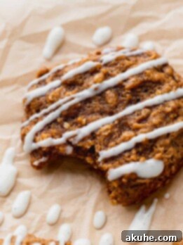 Bite missing from pumpkin oatmeal cookies.