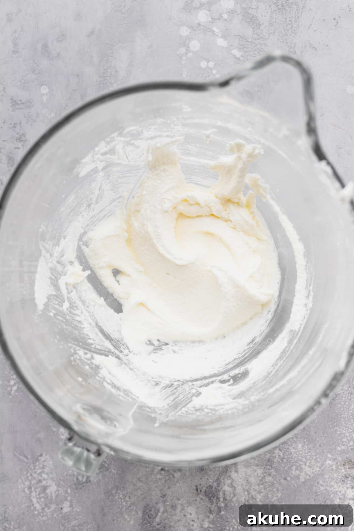 Decadent White Chocolate Cupcakes 4 Creamed butter and sugar mixture in a mixing bowl, light and fluffy.