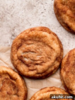 Top view of brown butter snickerdoodle cookies.